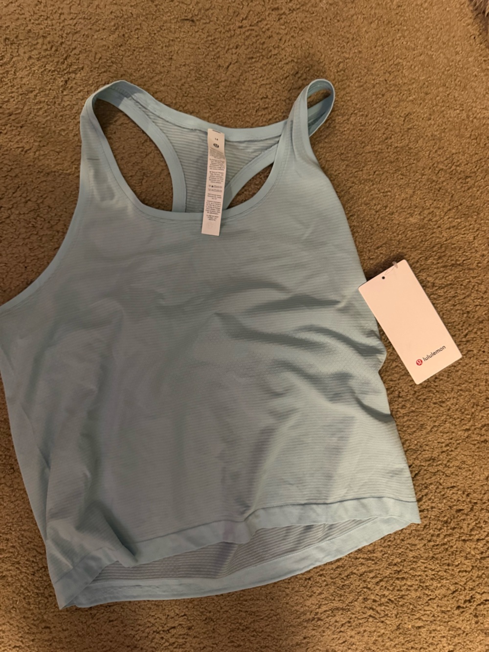 lululemon athletica Pale Blue Racerback Tank